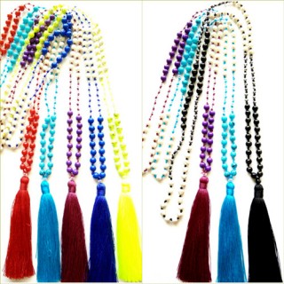 50 pieces free shipping all color mix stone beads tassels necklaces pendant